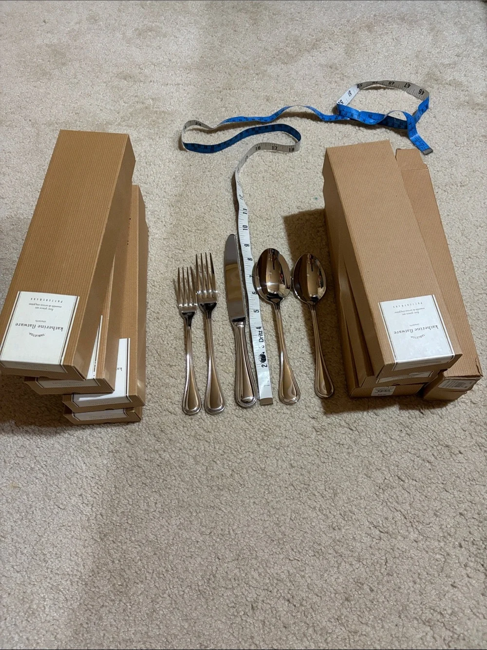 Pottery Barn Stainless Steel 8, 5-Piece Flatware Set, NWT